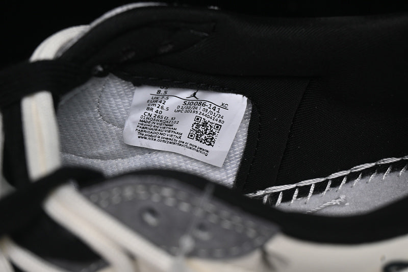 Travis Scott Fragment Design Nike Air Jordan 1 Low OG SP Black Grey White Sneakers