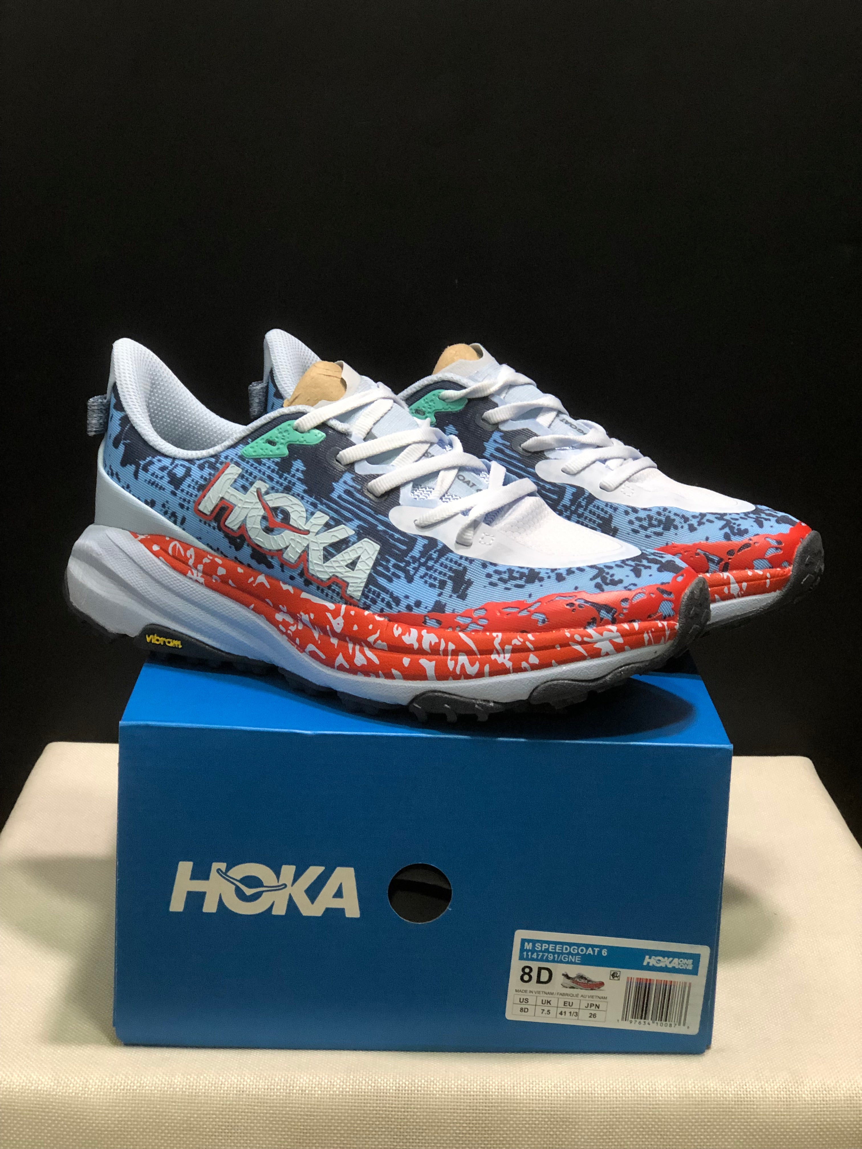 Hoka One One Speedgoat 6 Trail Running Shoes Sneakers Blue