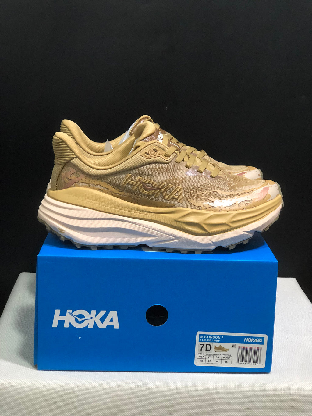 Hoka One One Stinson 7 Comfortable Anti-slip Outdoor Running Shoes Sneakers Yellow