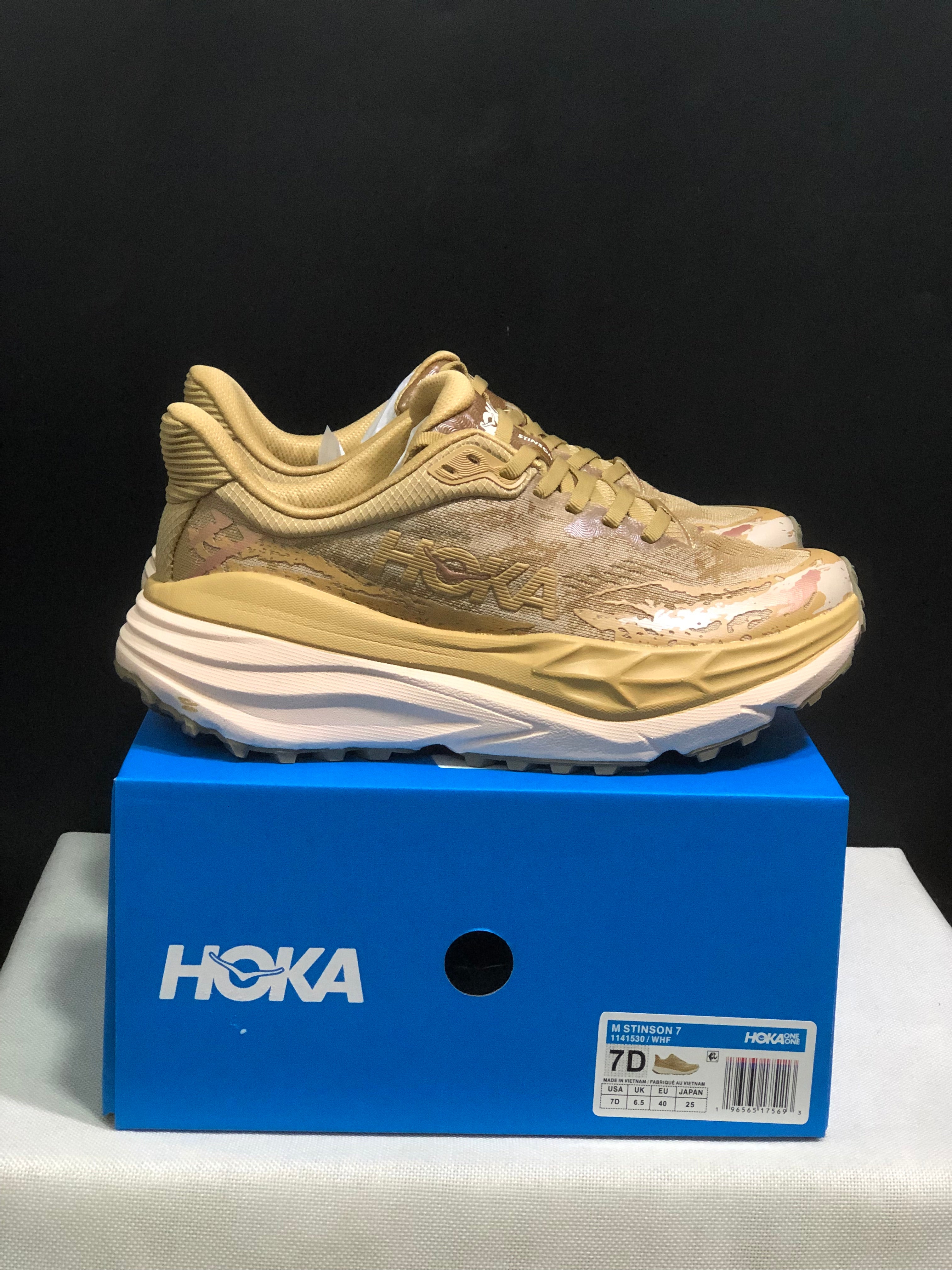 Hoka One One Stinson 7 Comfortable Anti-slip Outdoor Running Shoes Sneakers Yellow