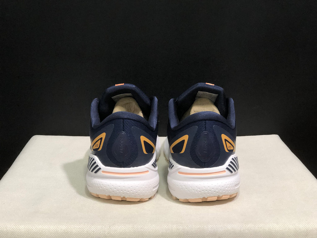 Brooks Adrenaline GTS 23 Shock-absorbing Wear-resistant Low-top Running Shoes Dark Blue/Light Orange