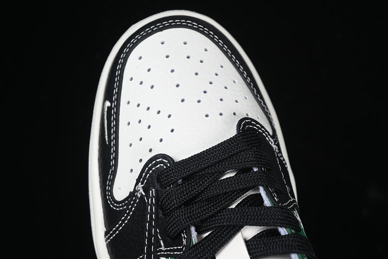 Travis Scott Fragment Design Nike Air Jordan 1 Low OG SP White Black Green Sneakers