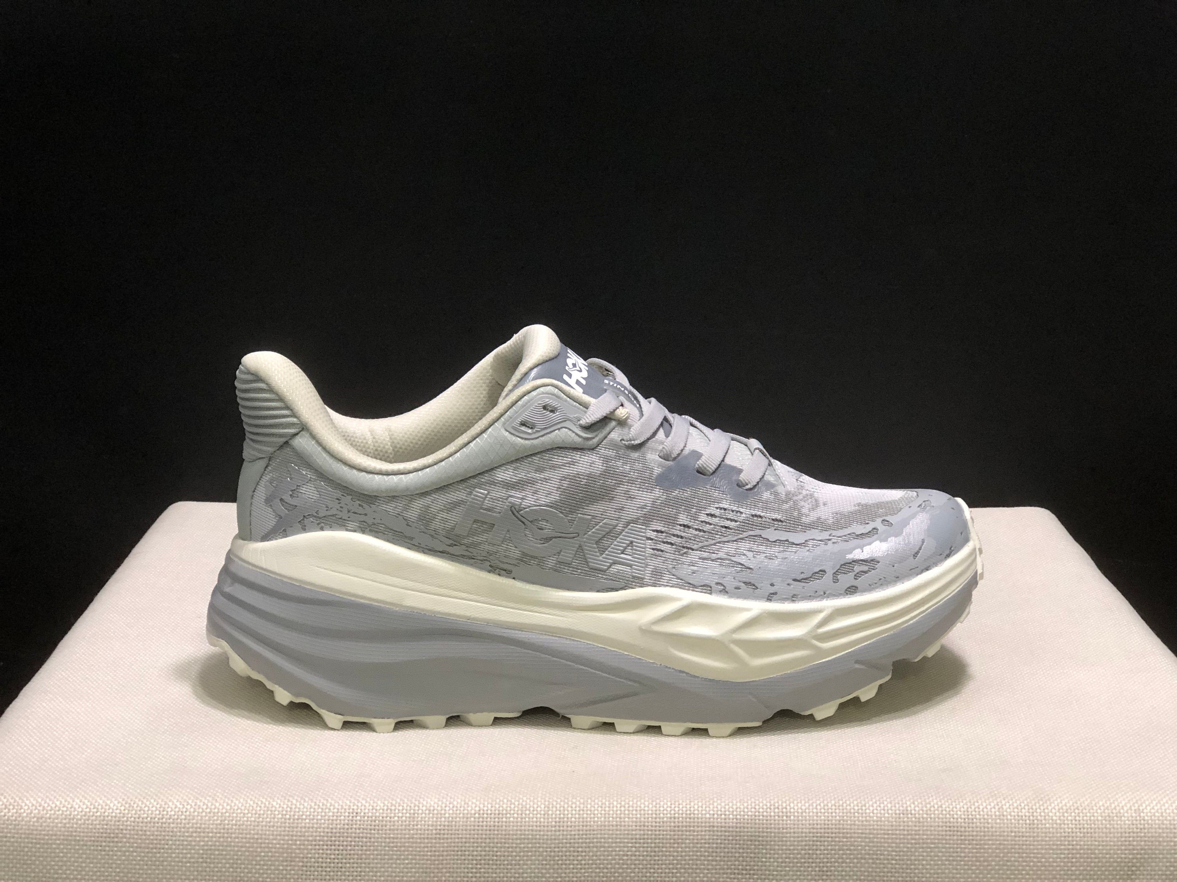 Hoka One One Stinson 7 Comfortable Anti-slip Outdoor Running Shoes Sneakers Silver