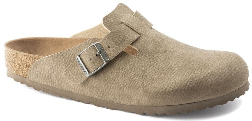 Birkenstock Boston 1023507 Synthetik Narrow Fit Desert Gray Covered-Toe Slippers