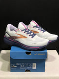 Brooks Ghost 15 Shock-absorbing Wear-resistant Low-top Running Shoes White/Light Purple