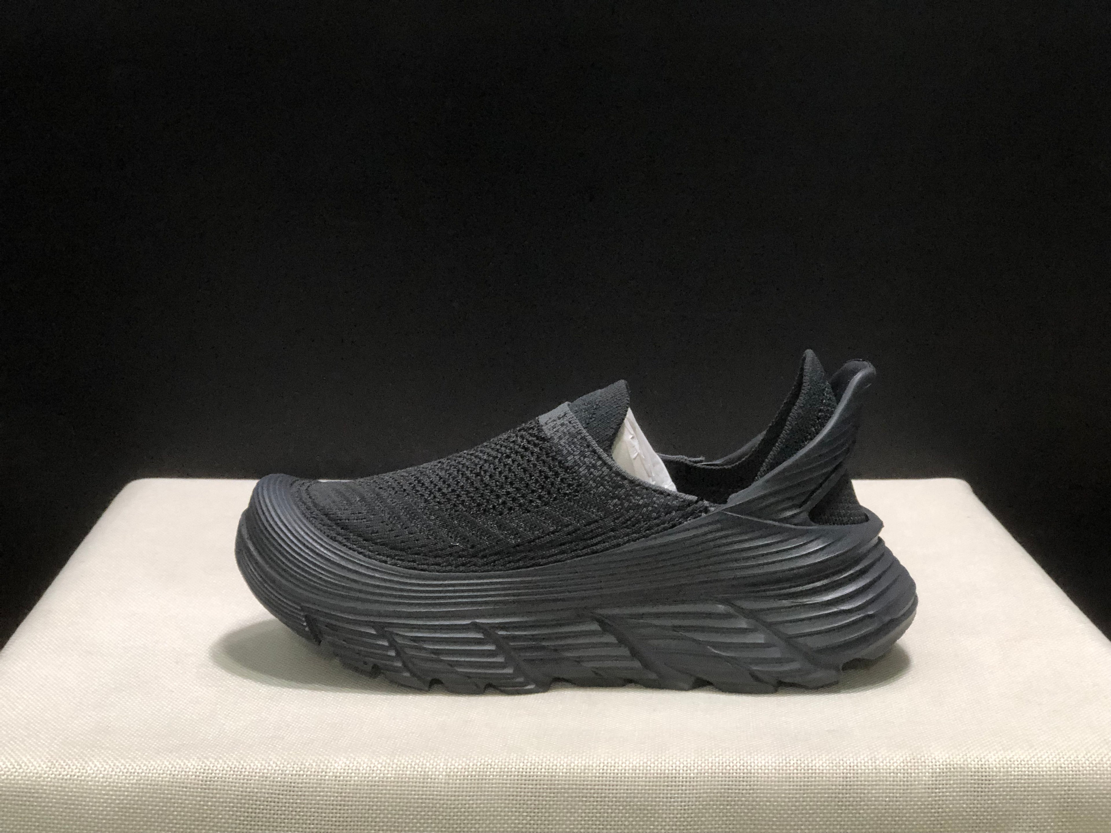 Hoka One One Restore TC Elastic Comfortable Low-top Running Shoes Sneakers Black