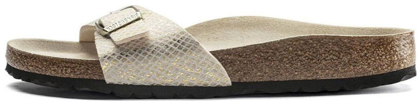 Birkenstock Madrid Narrow Fit Gold Python 1018543 Fashion Slippers