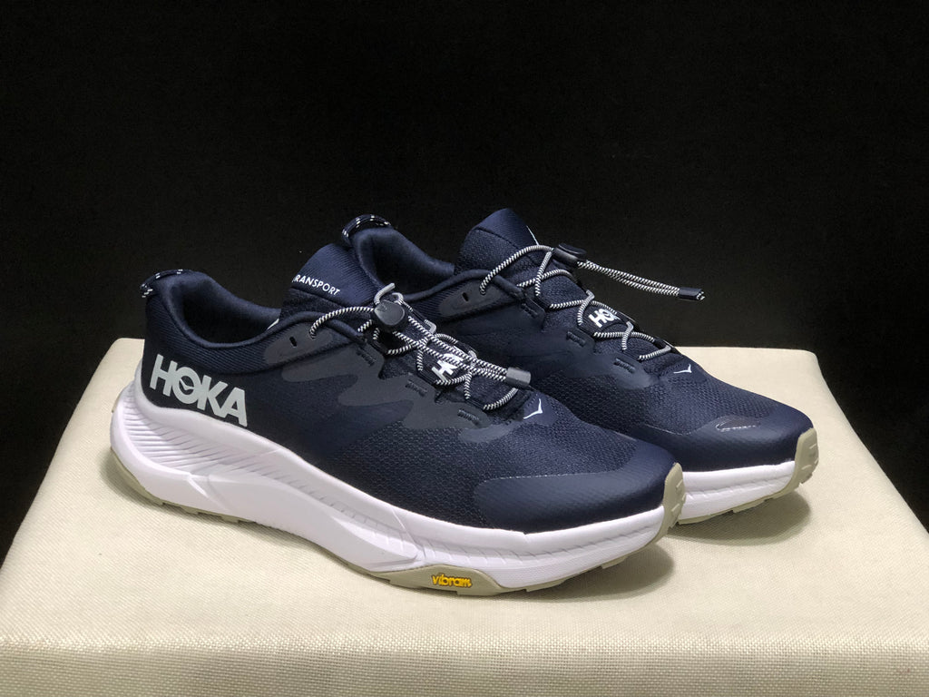 Hoka One One Transport Drawstring Low-top Running Shoes Sneakers Navy