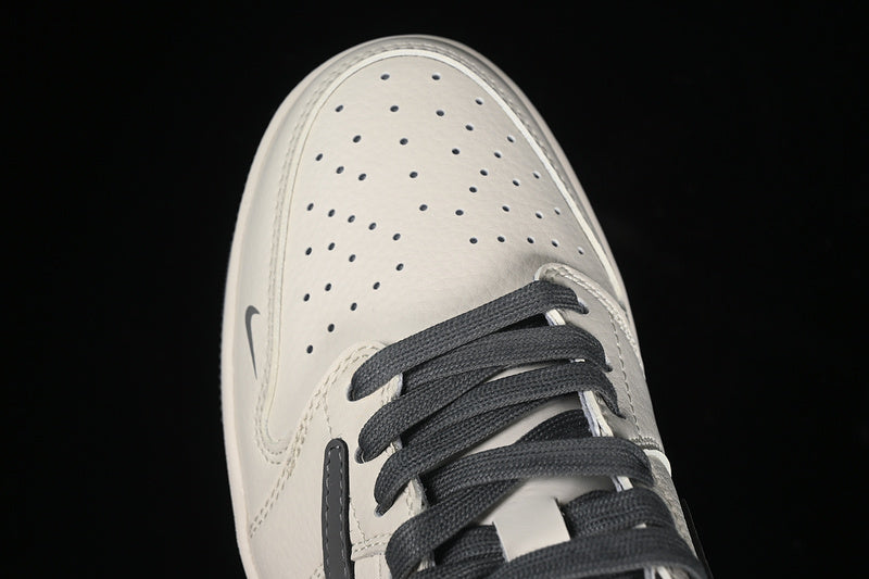 Travis Scott Fragment Design Nike Air Jordan 1 Low OG SP Grey White Stylish Casual Sneakers