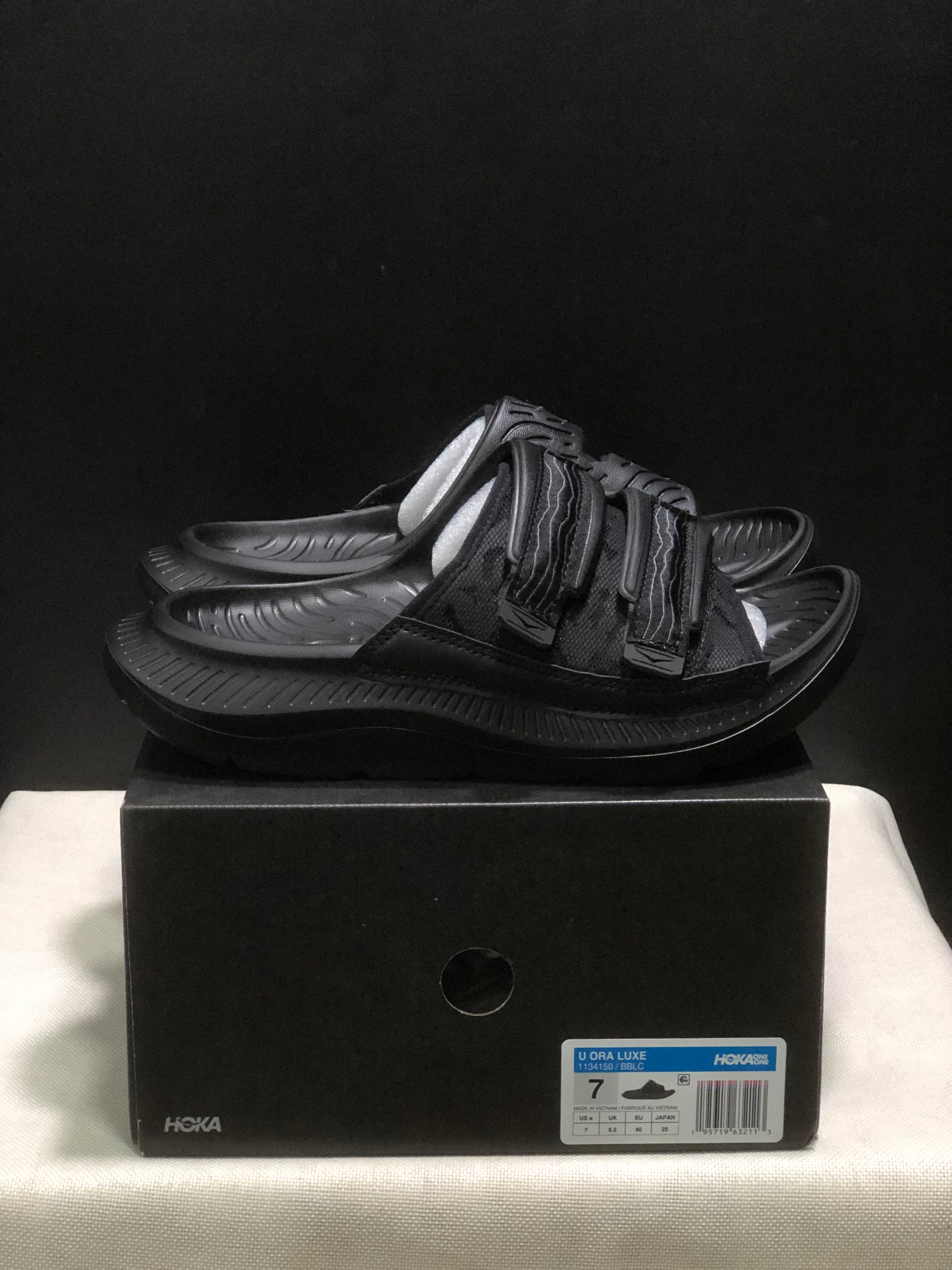 Wtaps x Hoka One One Ora Luxe Comfortable Black Sandals