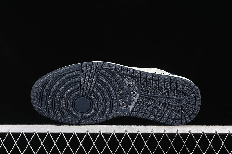 Travis Scott Fragment Design Nike Air Jordan 1 Low Dior OG SP Denim Dark Blue White Sneakers