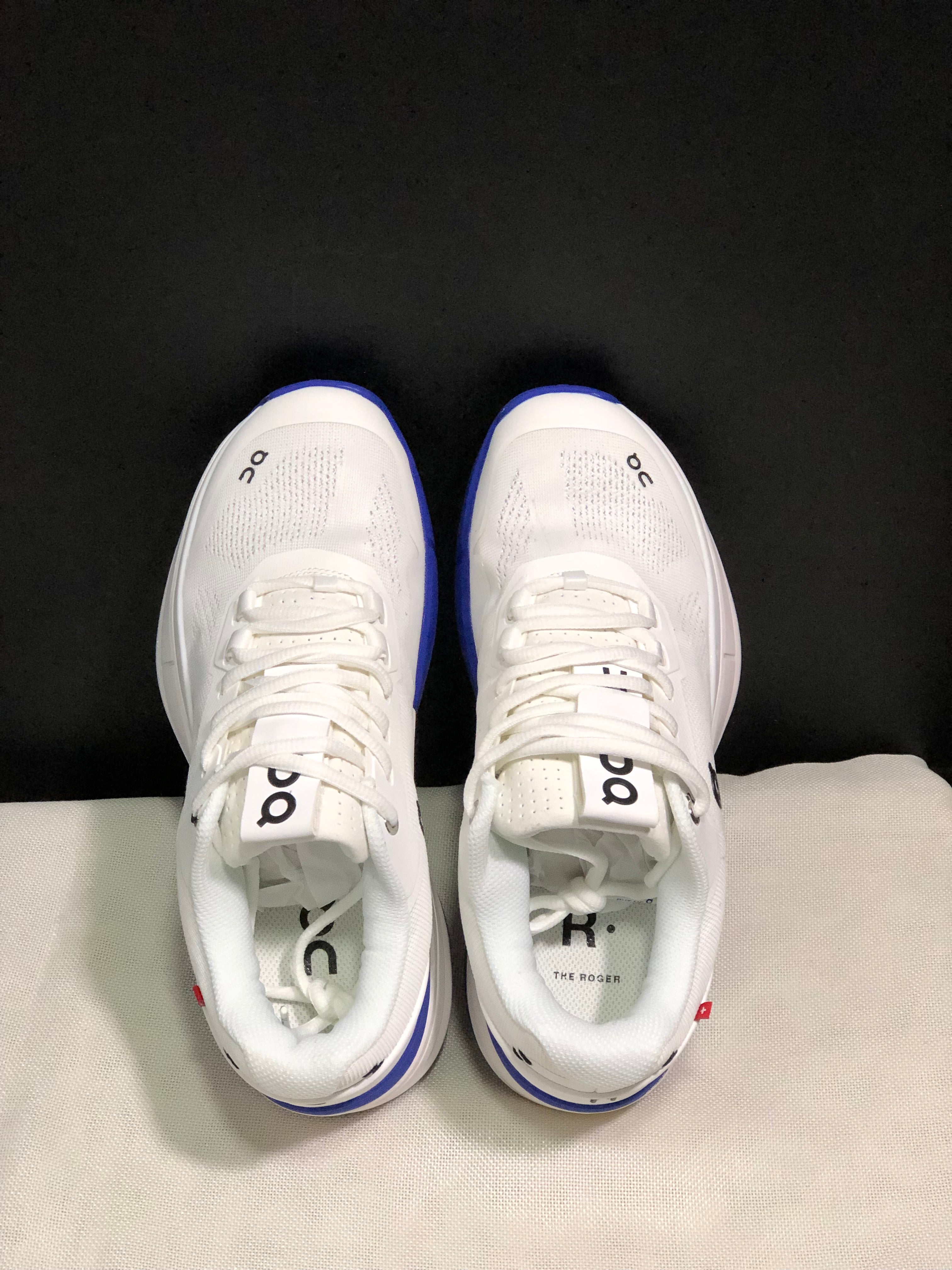On Running The Roger Rro Durable And Breathable Tennis Shoes White/Sapphire Blue