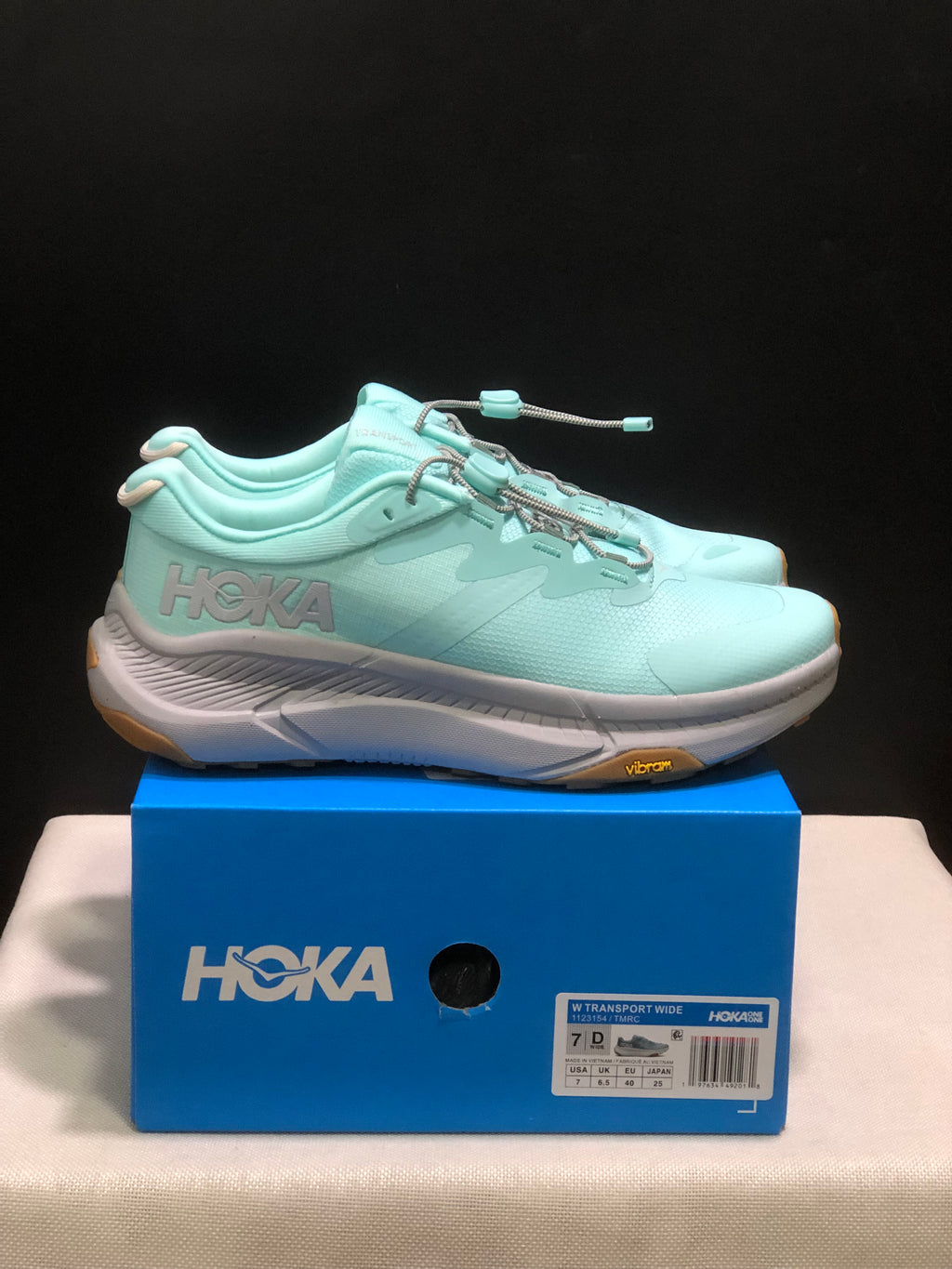 Hoka One One Transport Drawstring Low-top Running Shoes Sneakers Blue