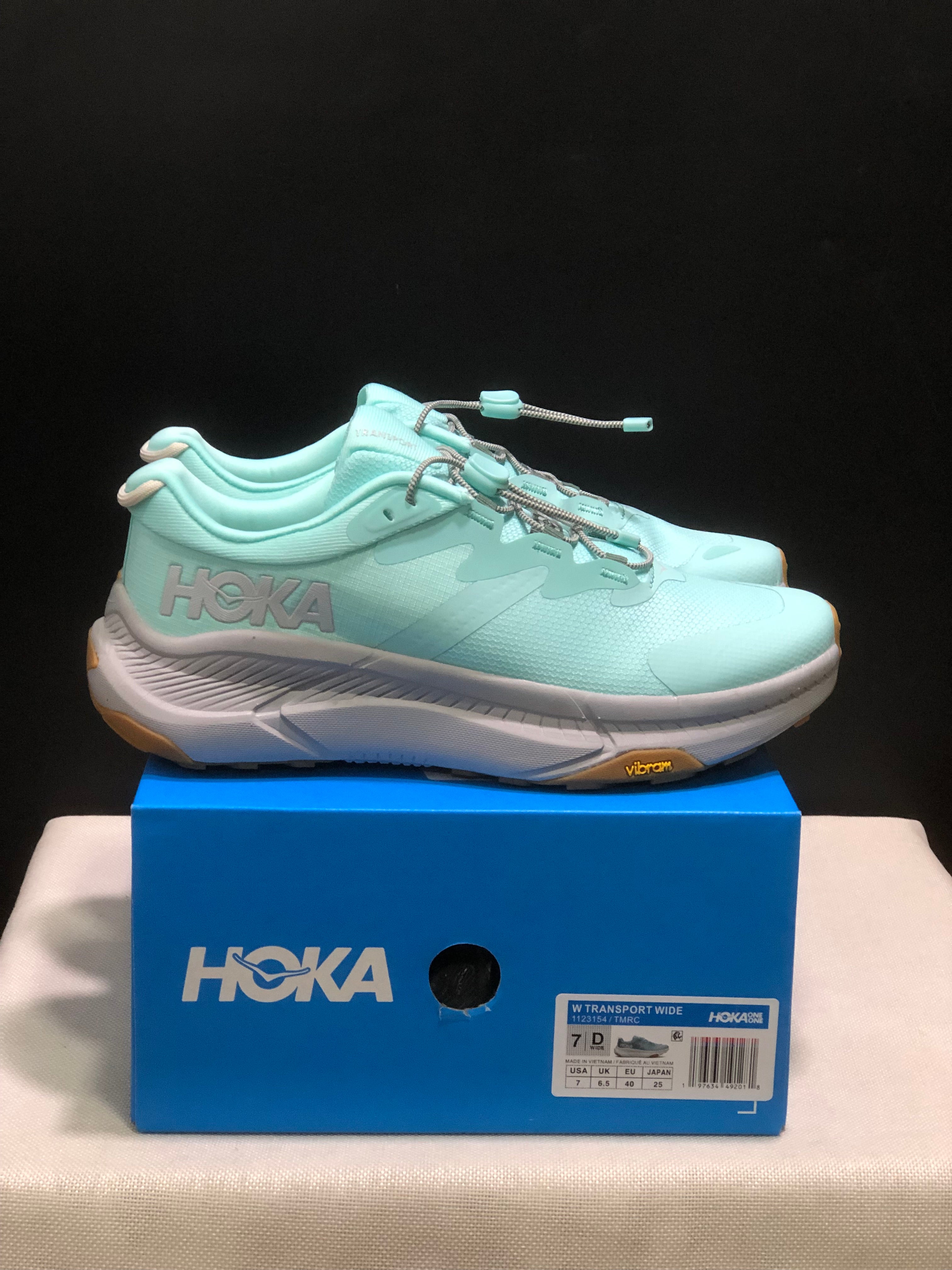 Hoka One One Transport Drawstring Low-top Running Shoes Sneakers Blue