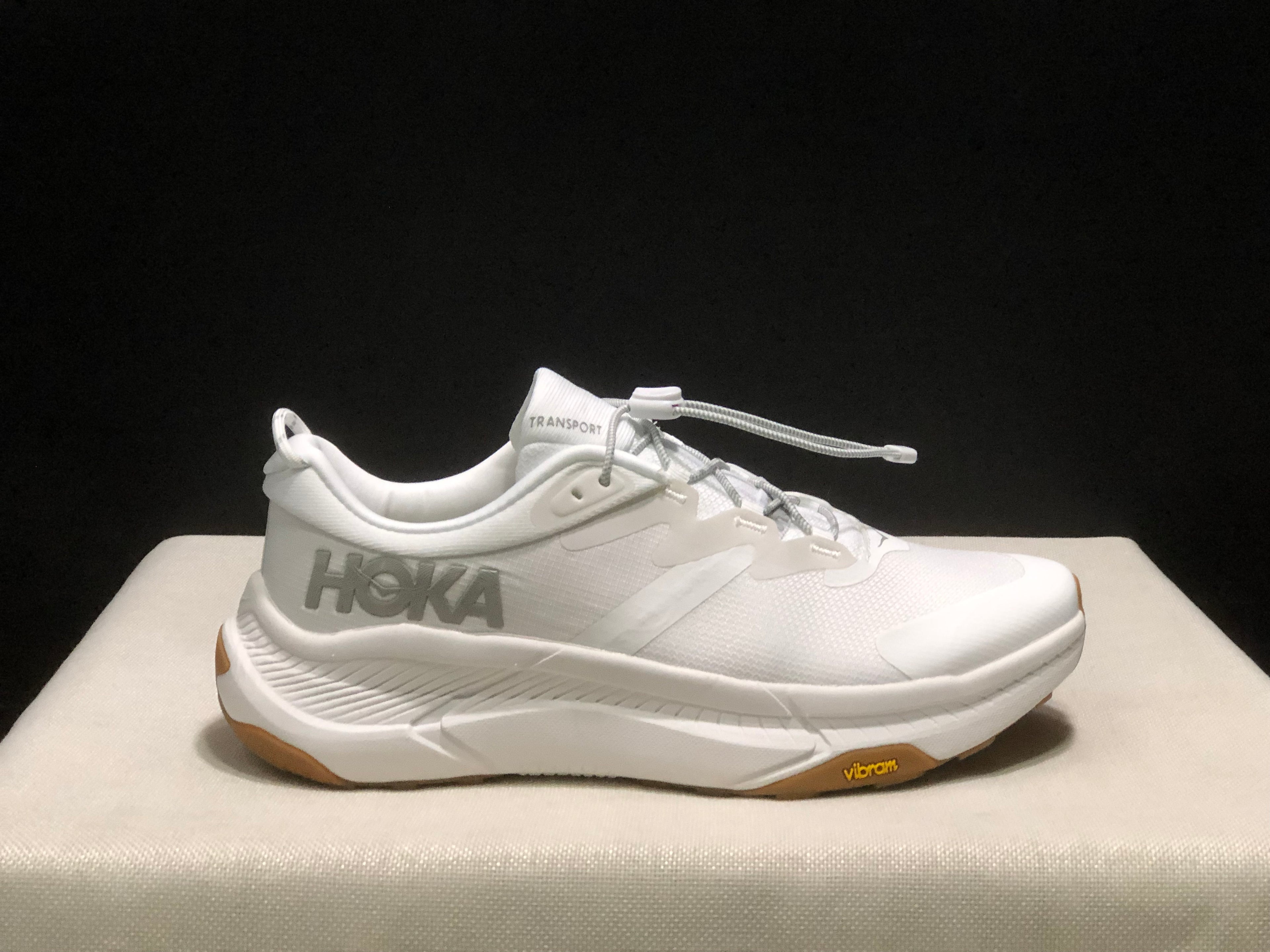 Hoka One One Transport Drawstring Low-top Running Shoes Sneakers White