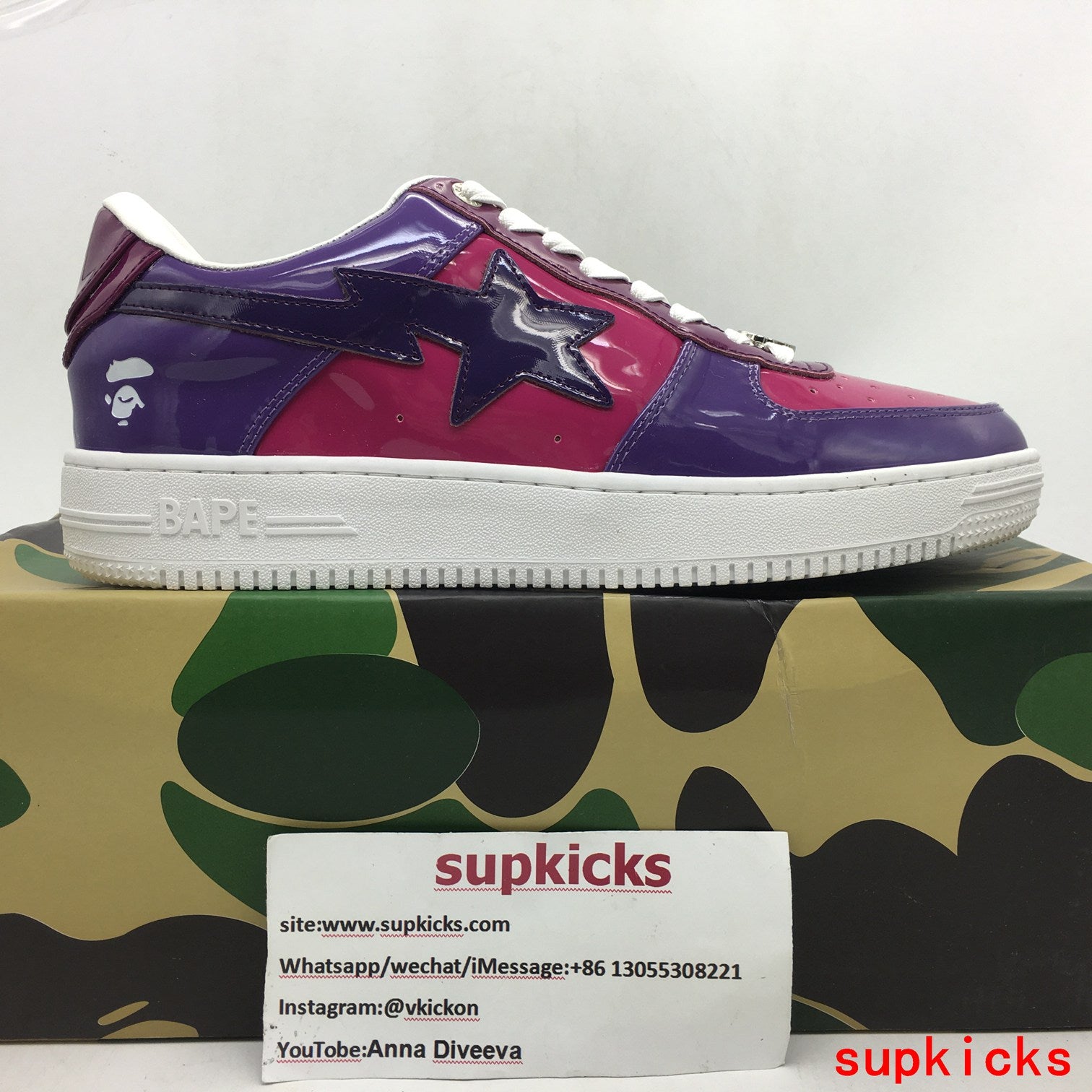 A Bathing Ape Bape Sta Low Color Camo Combo Purple