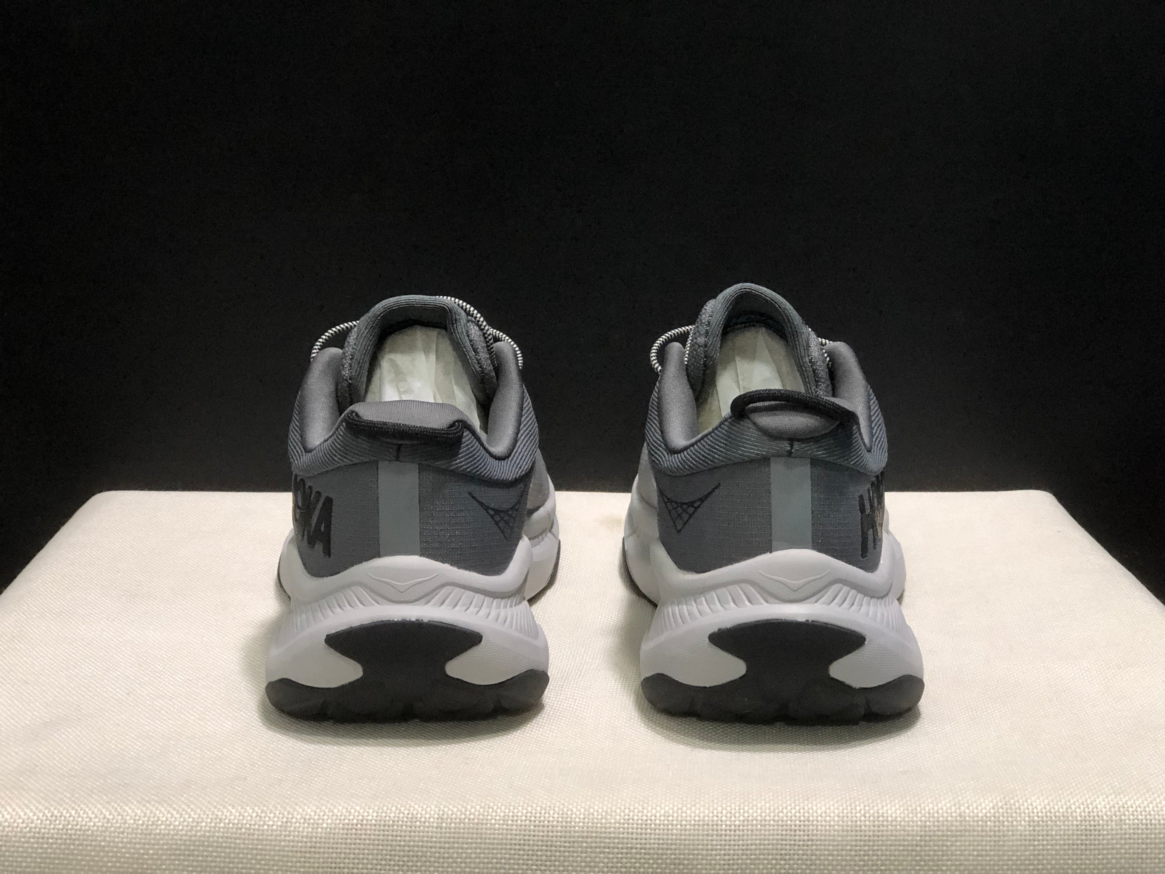 Hoka One One Transport Drawstring Low-top Running Shoes Sneakers Gray