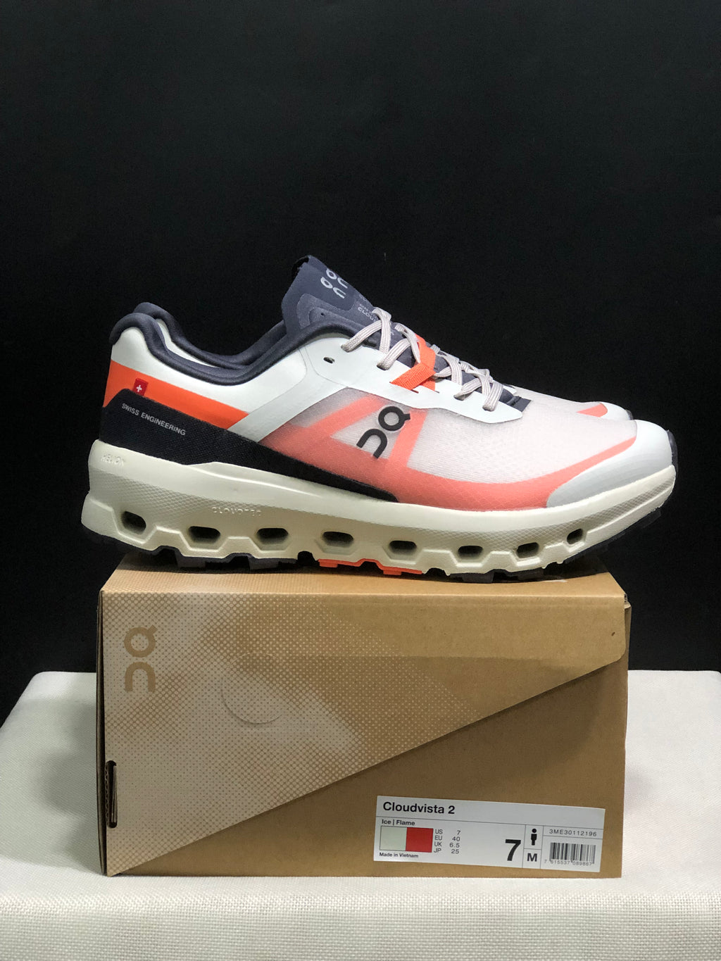 On Running Cloudvista 2 Waterproof Trail Running Shoes Navy/Ivory/Flame