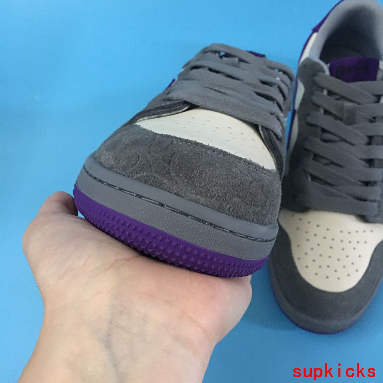 A Bathing Ape Court Sta Mist Grey Royal Purple