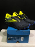Brooks Ghost 15 Shock-absorbing Wear-resistant Low-top Running Shoes Black/FluoreScent Yellow