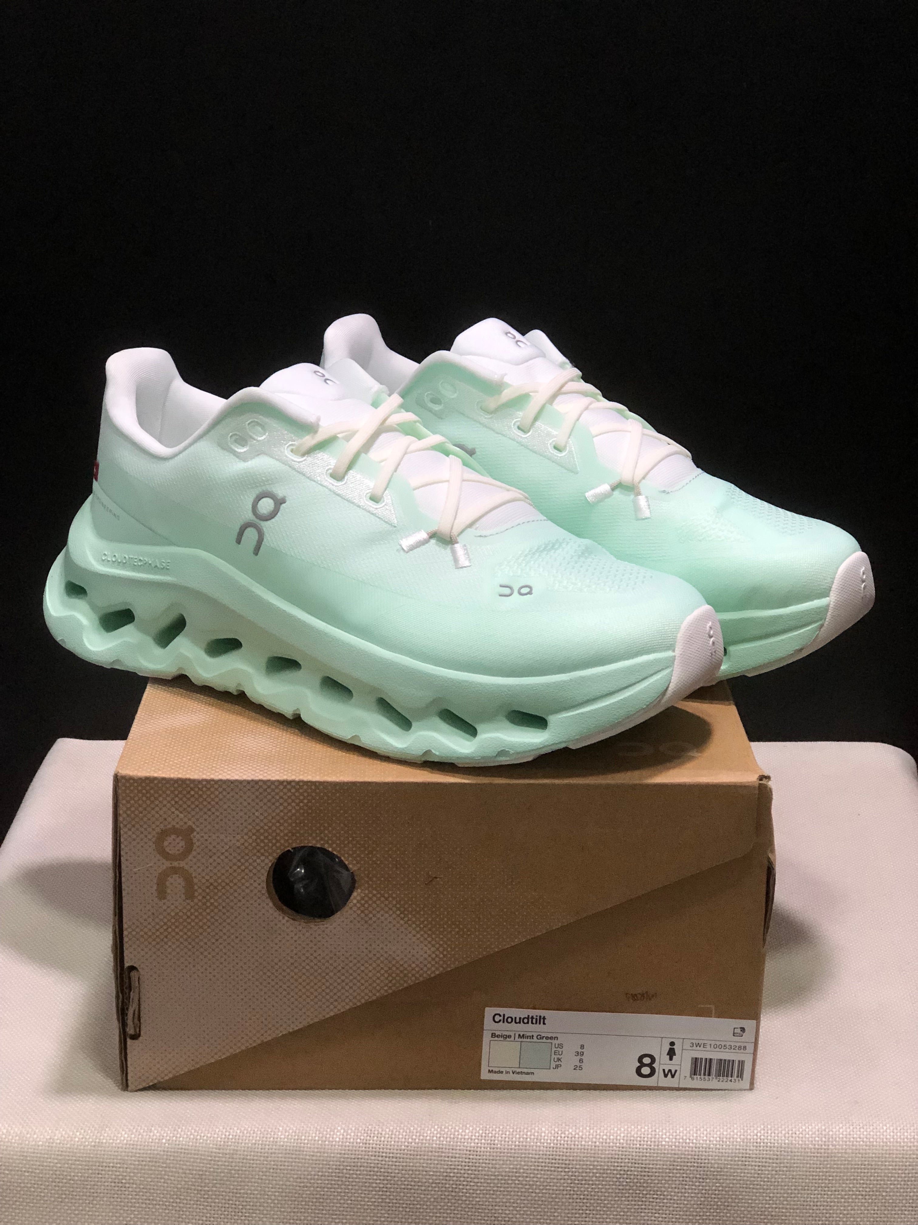 On Running Cloudtilt Durable Casual Life Shoes White/Mint Green