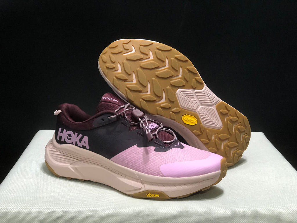 Hoka One One Transport Drawstring Low-top Running Shoes Sneakers Pink