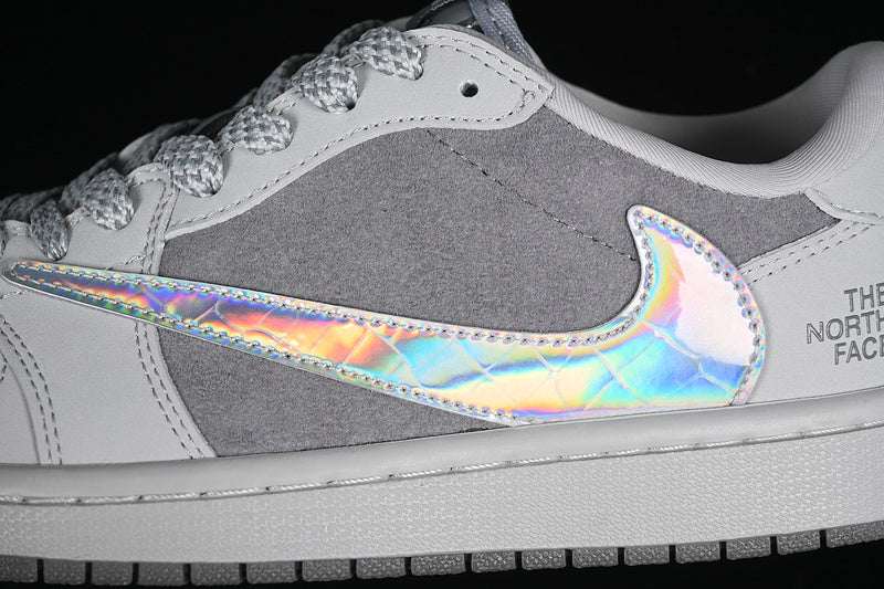Travis Scott Fragment Design Nike Air Jordan 1 Low The North Face OG SP Grey Sneakers