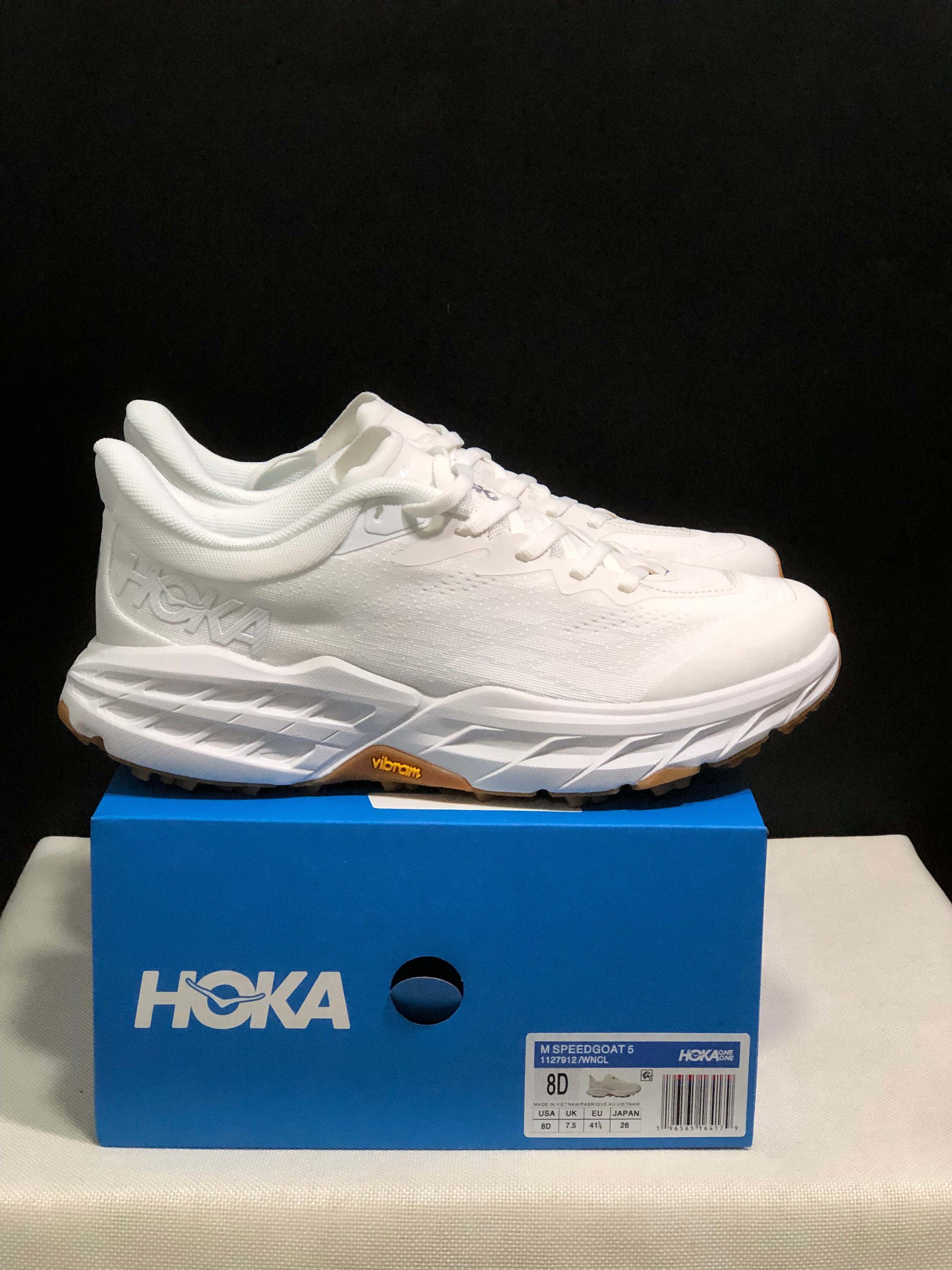Hoka One One Speedgoat 5 White Trail Running Shoes Sneakers