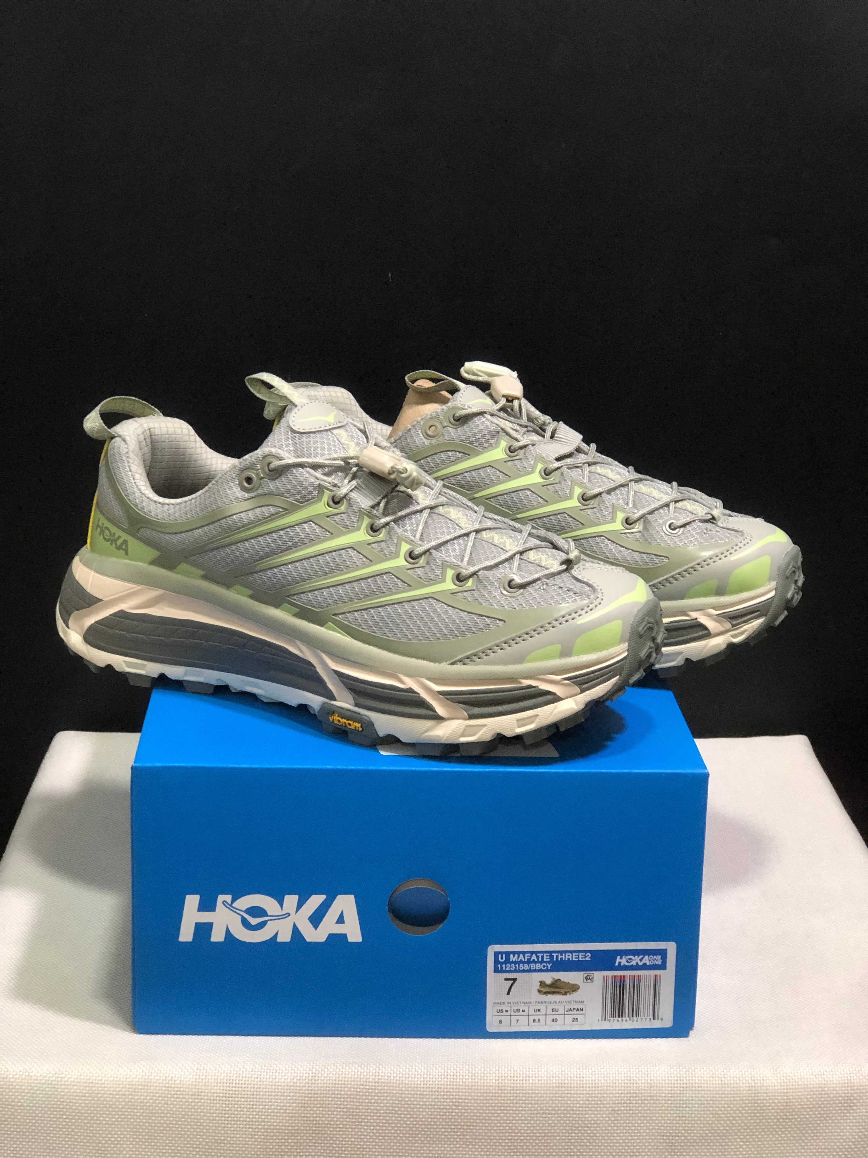 Hoka One One Mafate Three 2 Anti-slip Running Shoes Sneakers Gray