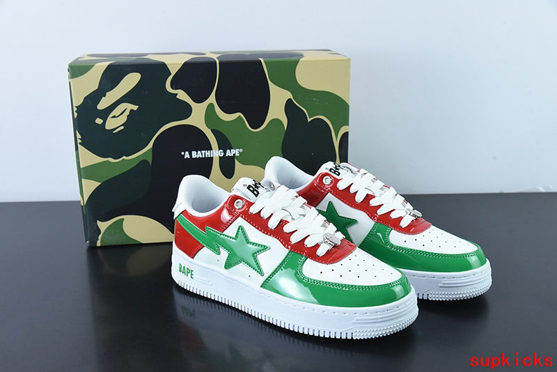 A Bathing Ape Bape Sta Low Green Red White