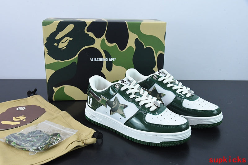 A Bathing Ape Bape Sta Low Dark Green Camo
