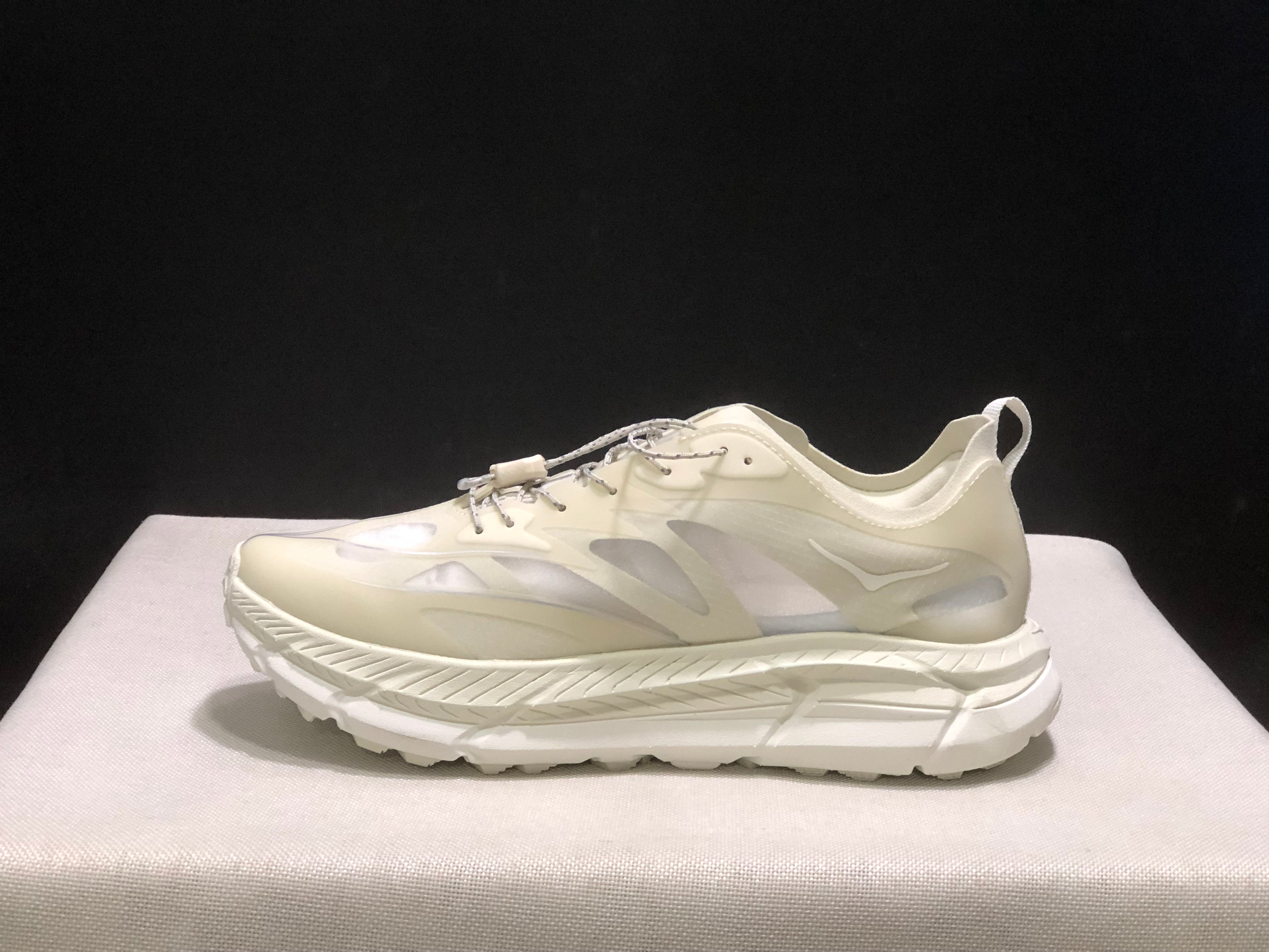 Hoka One One Satisfy x Mafate Speed 4 Breathable Fashion Running Shoes Sneakers White