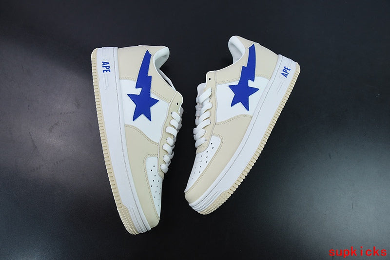 A Bathing Ape Bape Sta Low Cream Blue