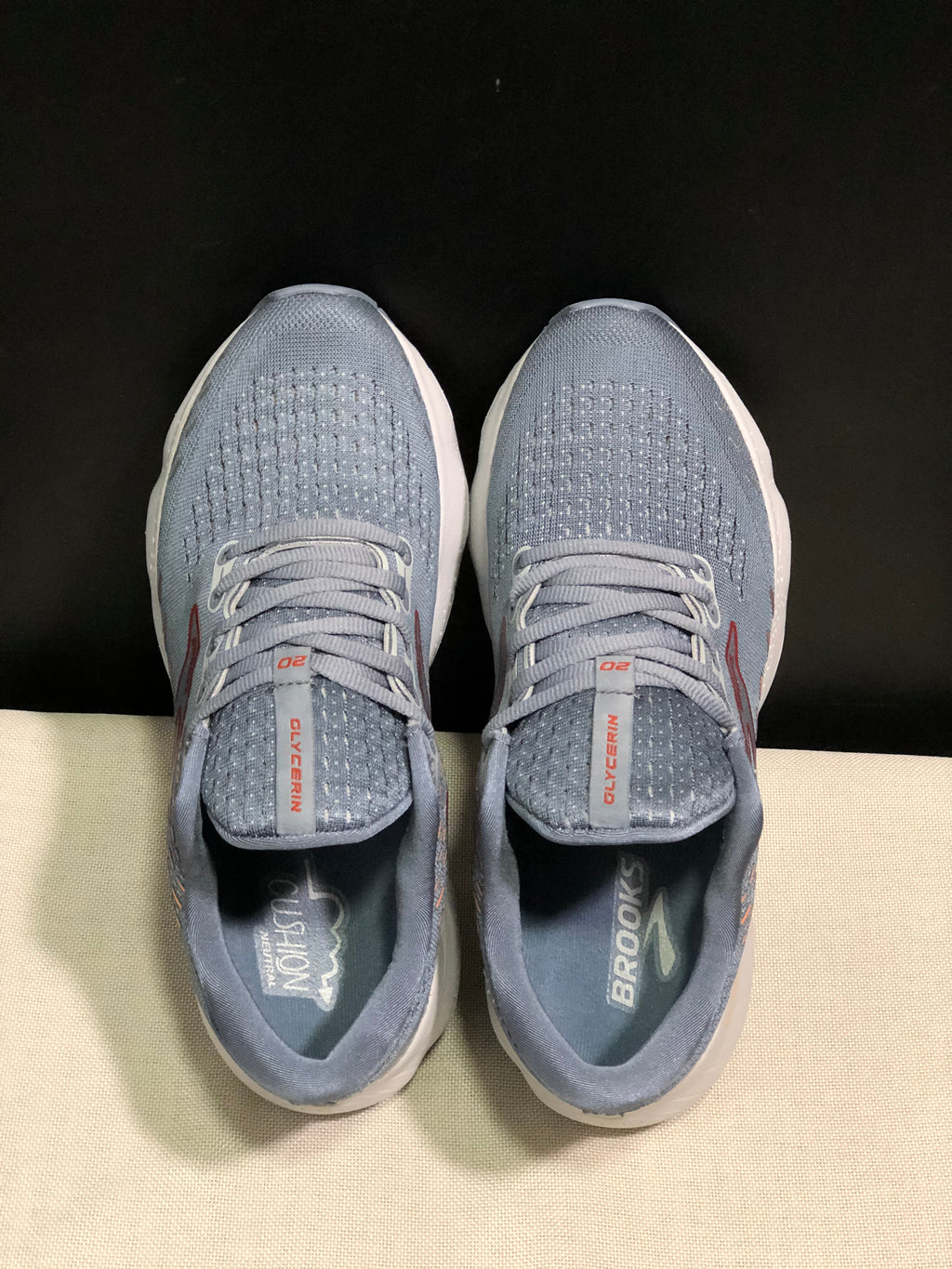 Brooks Glycerin GTS 20 Shock-absorbing Wear-resistant Running Shoes Blue Grey