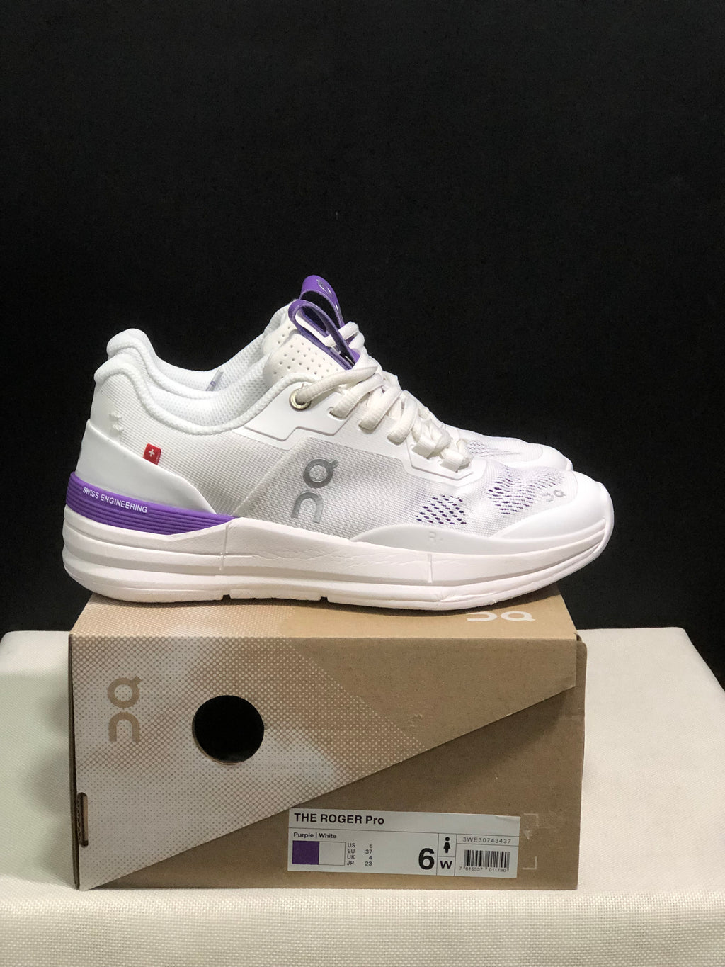 On Running The Roger Rro Durable And Breathable Tennis Shoes White/Purple