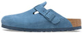 Birkenstock Boston Elemental Blue Soft Footbed Suede Leather 1027711 Fashion Slippers