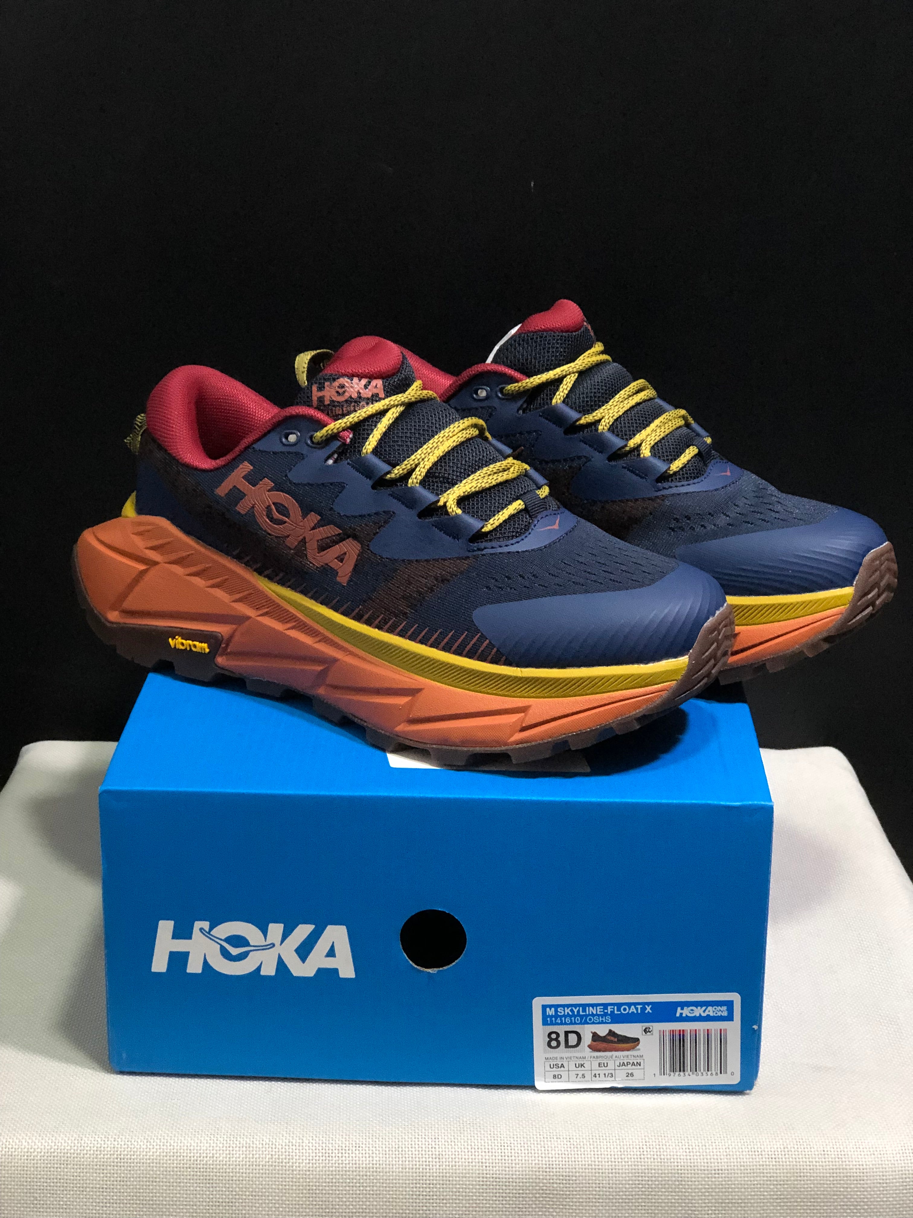 Hoka One One Skyline Float X Outdoor Running Shoes Sneakers Navy