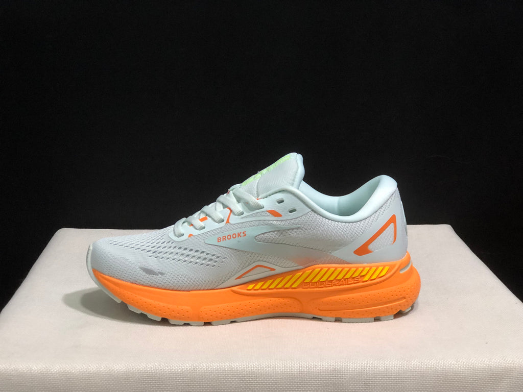 Brooks Adrenaline GTS 23 Shock-absorbing Wear-resistant Low-top Running Shoes Light Blue/Sunset Yellow