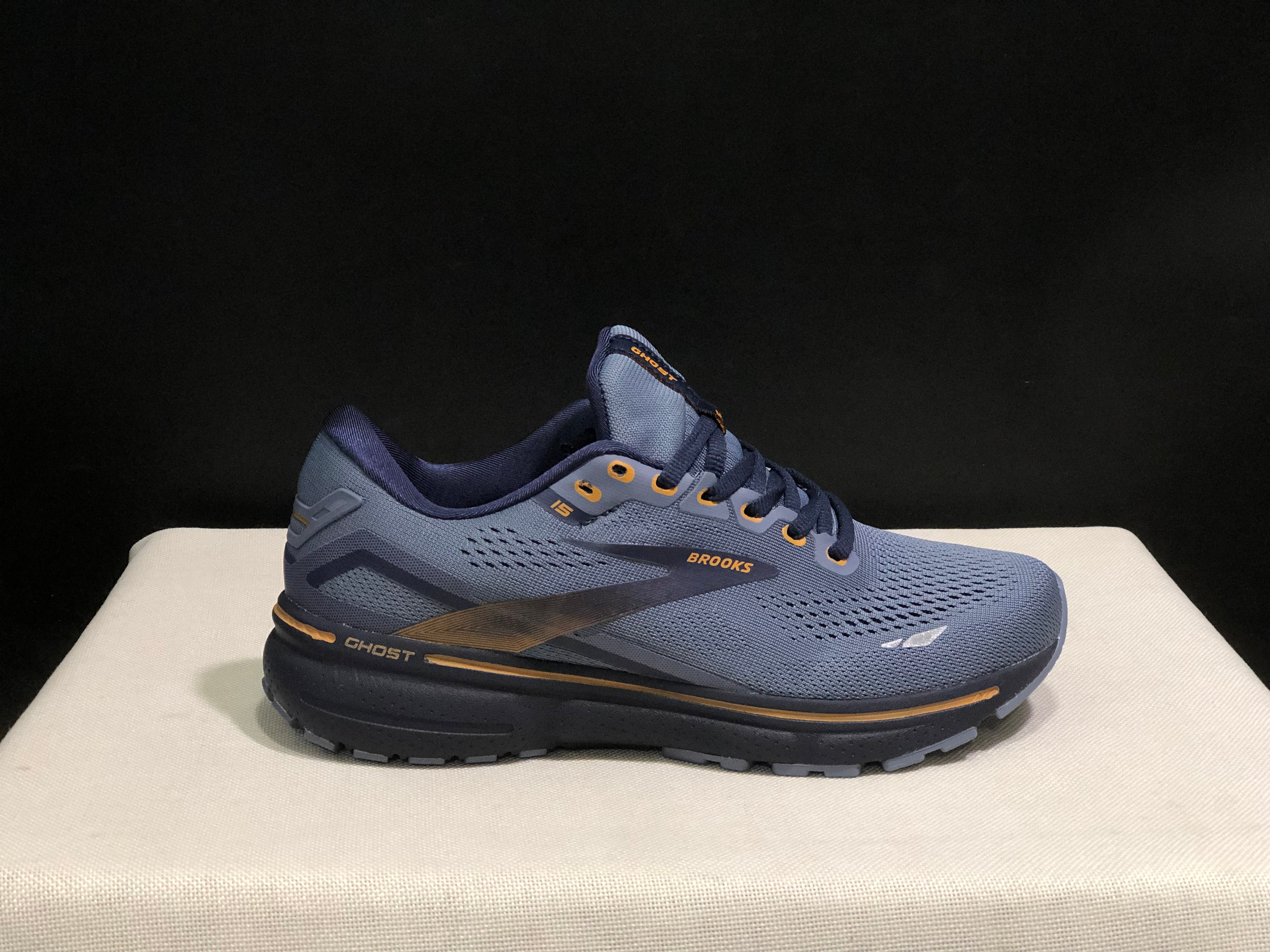 Brooks Ghost 15 Shock-absorbing Wear-resistant Low-top Running Shoes Deep Blue