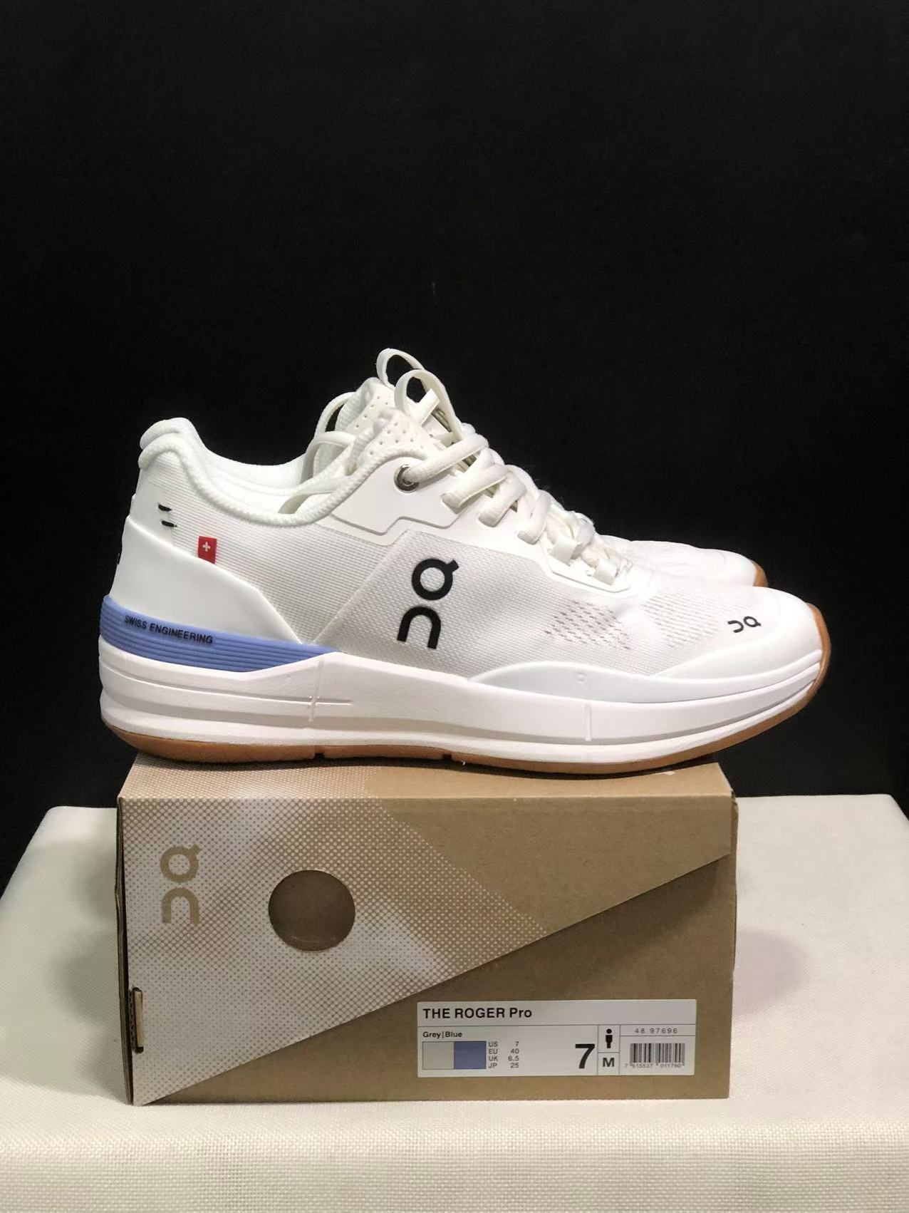 On Running The Roger Rro Durable And Breathable Tennis Shoes White/Sky Blue