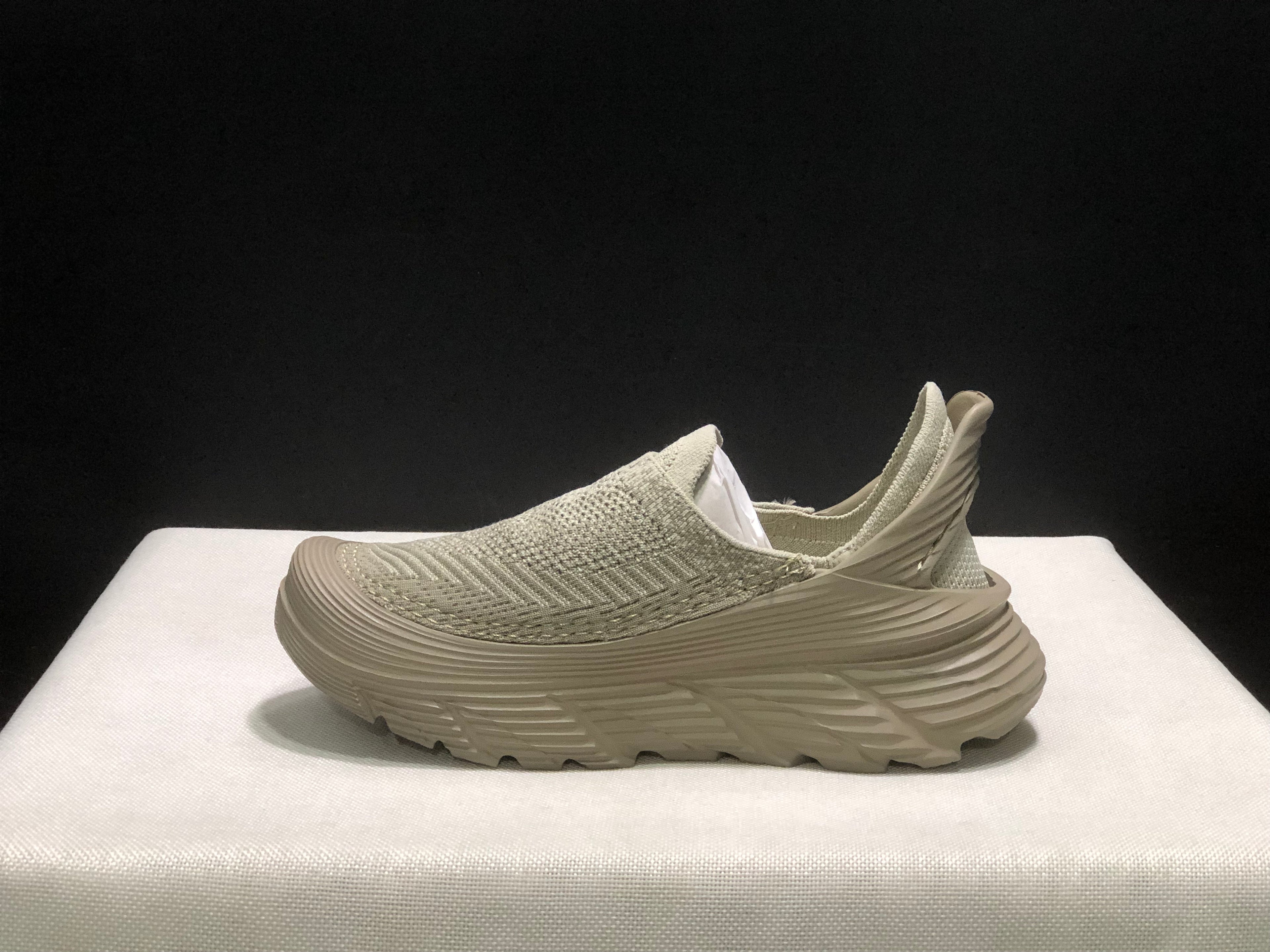 Hoka One One Restore TC Elastic Comfortable Low-top Running Shoes Sneakers Beige