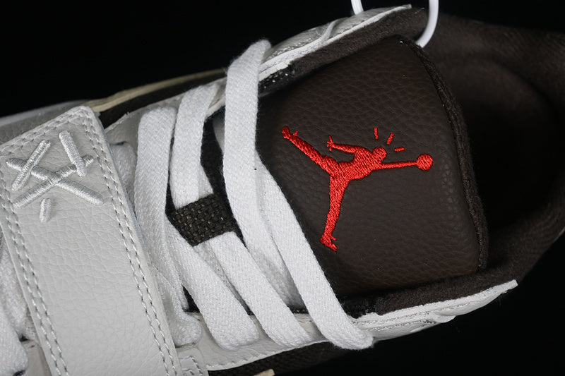 Travis Scott Nike Air Jordan Cut The Check Brown Sole Black White Sneakers