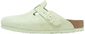 Birkenstock Boston Light Green Soft Footbed Suede Leather 1027678 Fashion Slippers