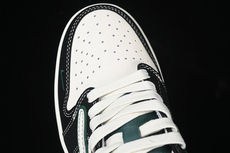 Travis Scott Fragment Design Nike Air Jordan 1 Low OG SP Black White Green Sneakers