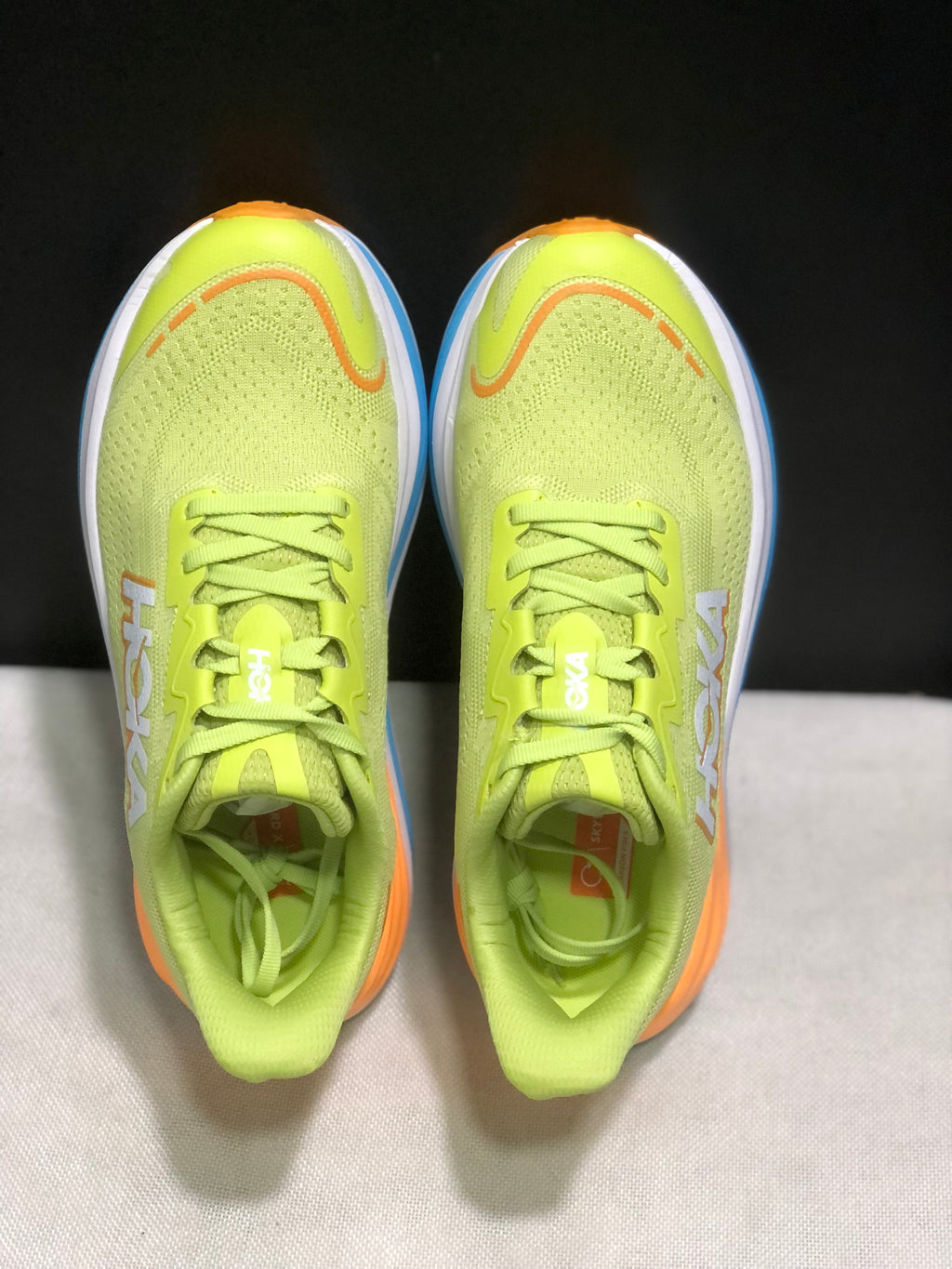 Hoka One One Skyward X Anti-slip Wear-resistant Running Shoes Sneakers Fluorescent Green