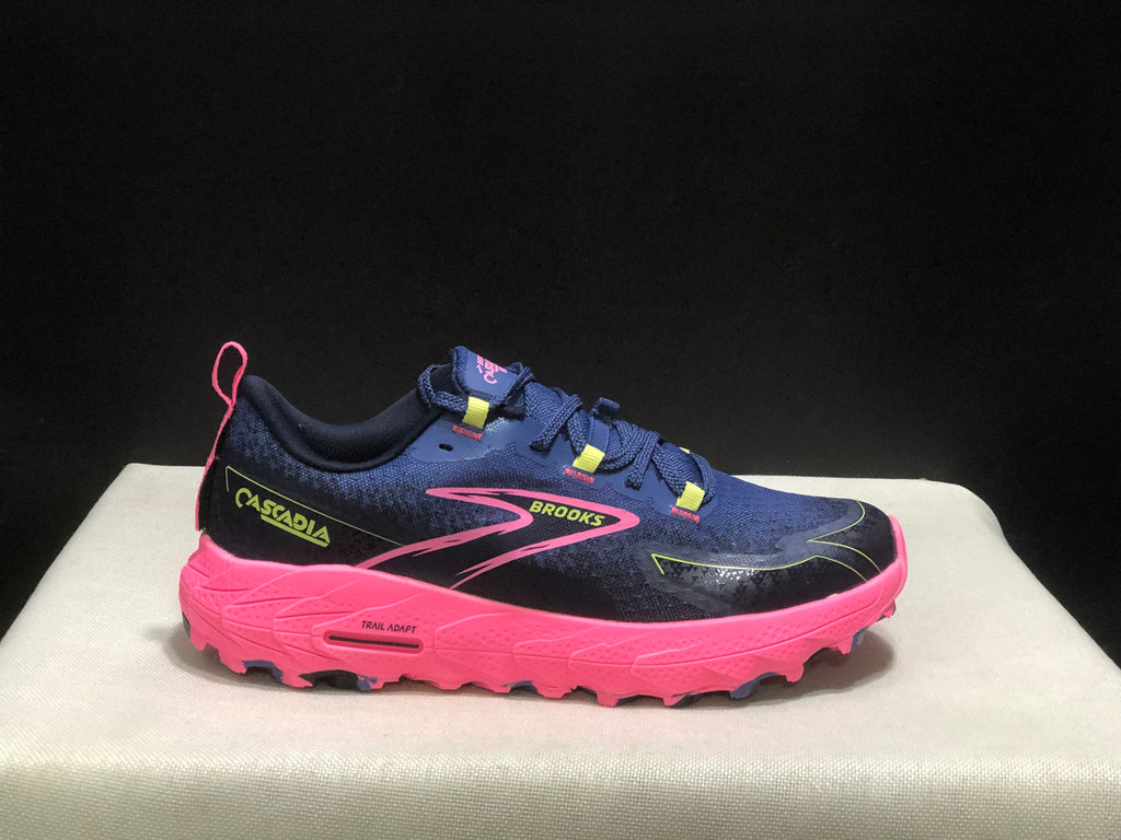 Brooks Cascadia 18 Low-top Running Shoes Grey Blue/Pink/Sunny Lime