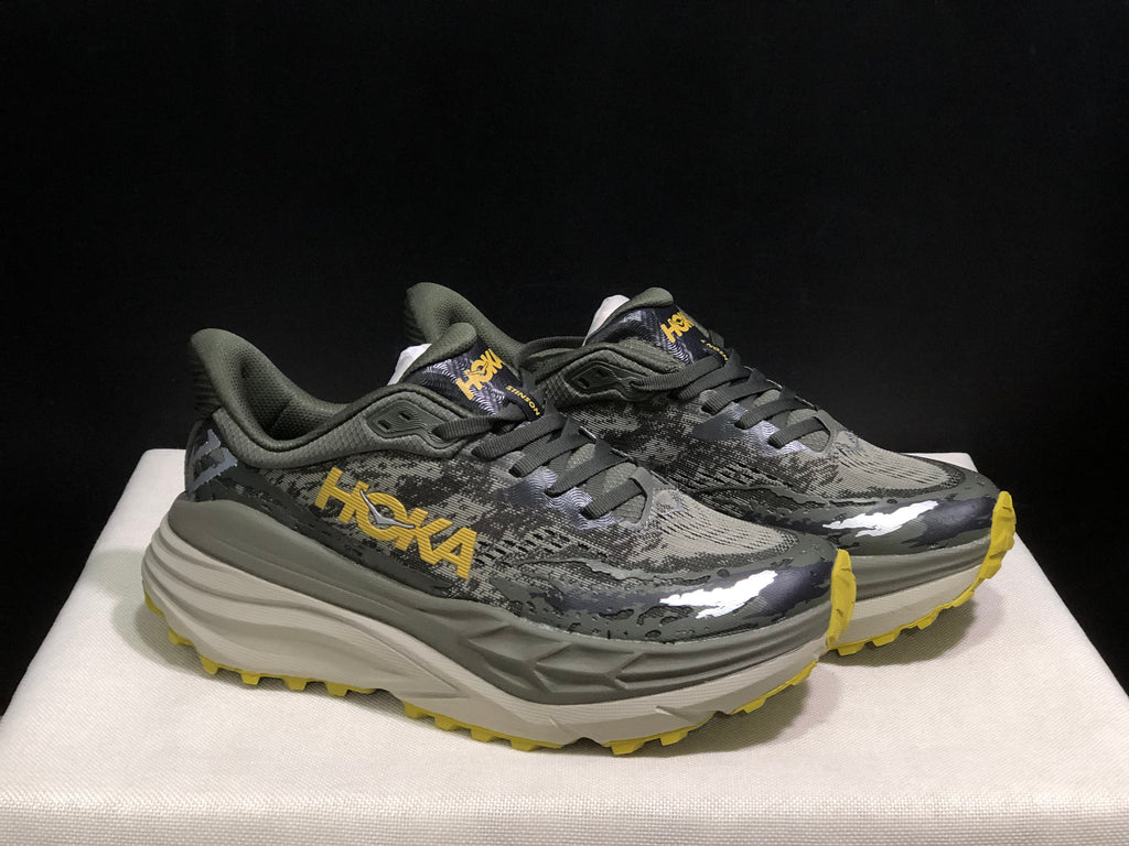 Hoka One One Stinson 7 Comfortable Anti-slip Outdoor Running Shoes Brown Sneakers