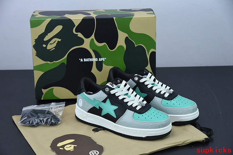 A Bathing Ape Bape Sta Low Gray Black Teal