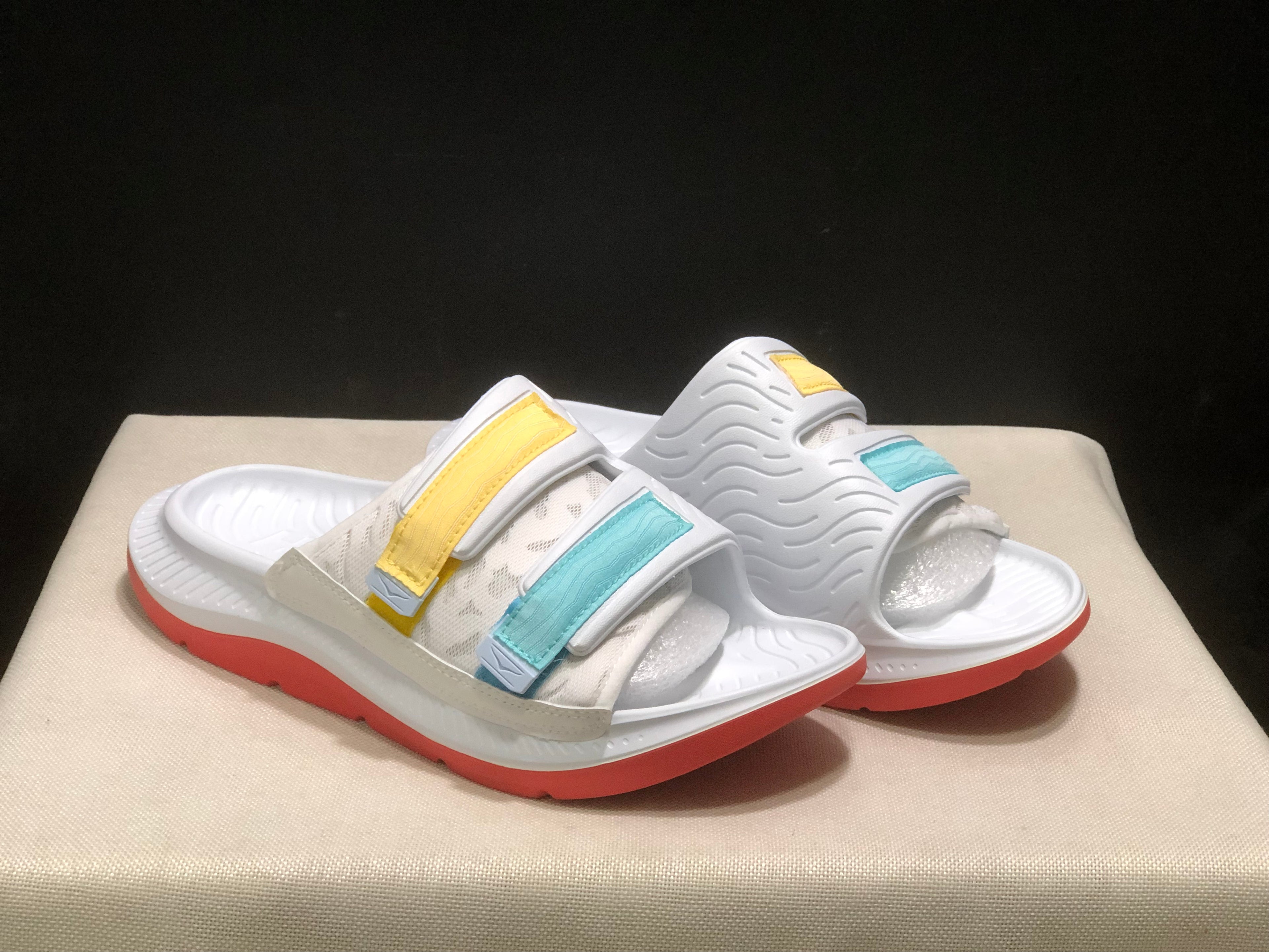 Wtaps x Hoka One One Ora Luxe Comfortable Sandals White/Red