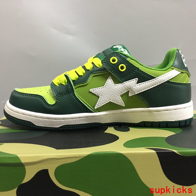 A Bathing Ape Bape SK8 Sta Green White 1J30291024